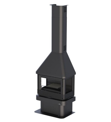 Kamīns "Bronpi Lisboa-3C" 12kw (ar siltā gaisa ventilatoru)